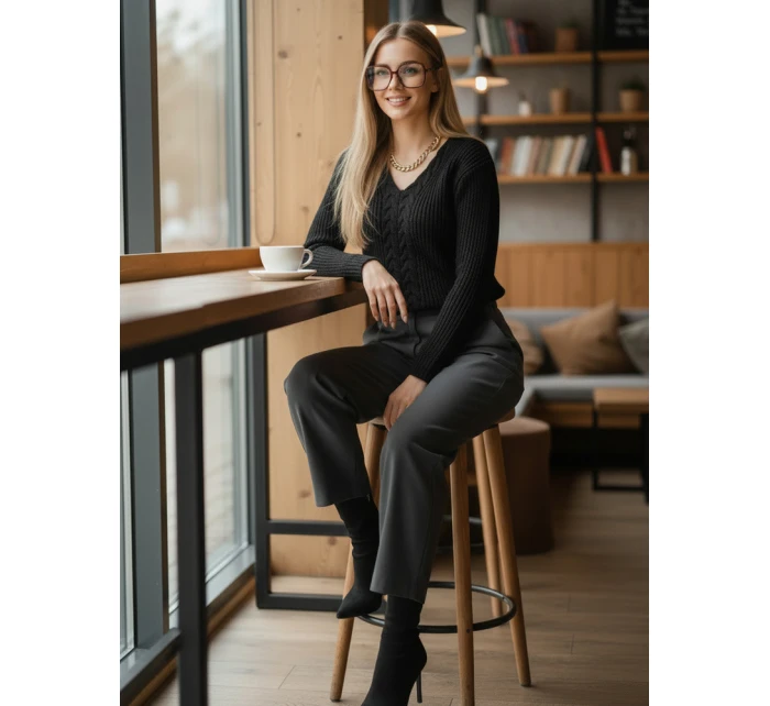 CANDIS dámský svetr černý FashionStreet MY1806