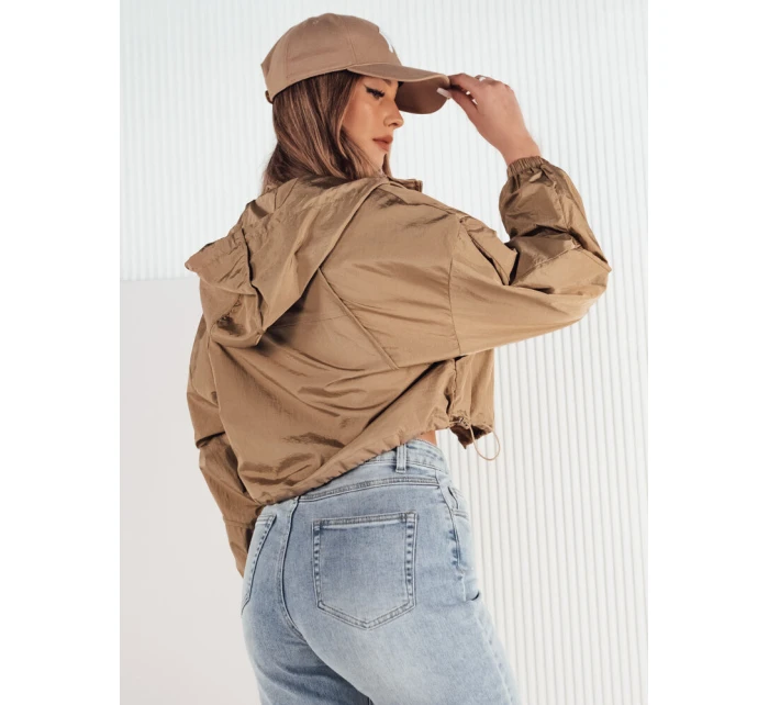 Dámská přechodná bunda s kapucí béžová Dstreet model 21974228 - FashionStreet Dámská přechodná bunda s kapucí béžová Dstreet model 21974228 - FashionStreet