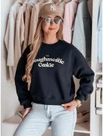 Dámská oversize mikina s potiskem COOKIES tmavě modrá FashionStreet BY1447 Dámská oversize mikina s potiskem COOKIES tmavě modrá FashionStreet BY1447
