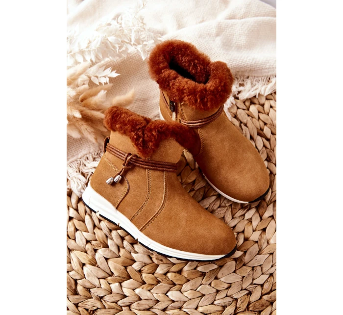 Dětské Sněhule zateplené Big Star model 21565153 Camel - Big Star Shoes Dětské Sněhule zateplené Big Star model 21565153 Camel - Big Star Shoes