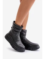 Dámské Kožené Boty na Zip S Černé model 21673708 - Zazoo Dámské Kožené Boty na Zip S Černé model 21673708 - Zazoo