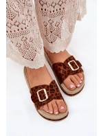 Dámské Pantofle Na Platformě Se Zlatou Přezkou Panthera Selira Dámské Pantofle Na Platformě Se Zlatou Přezkou Panthera Selira