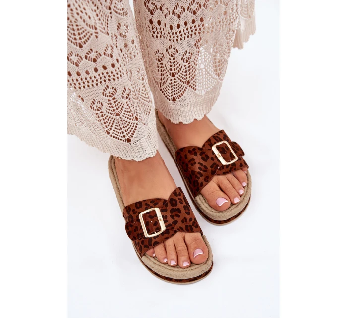 Dámské Pantofle Na Platformě Se Zlatou Přezkou Panthera Selira Dámské Pantofle Na Platformě Se Zlatou Přezkou Panthera Selira