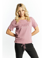 Monnari Halenky Bavlněné tričko s nápisem Light Pink