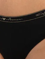 Dámské brazilské kalhotky 2 pack 163337 1A223 - 00020 - Černá - Emporio Armani