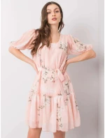 Dámské květované šaty LK SK 508129.06X Pudr růžová - Lakerta