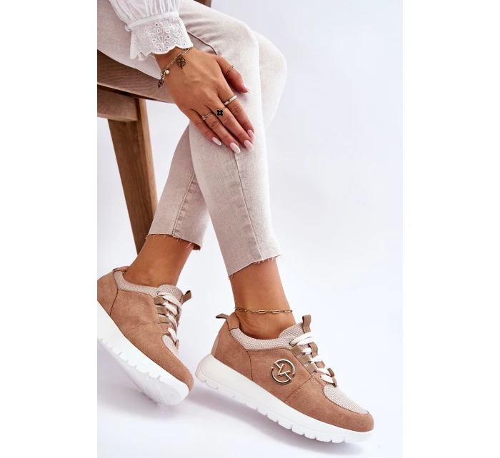 Dámská sportovní obuv na platformě Béžove Aisha Dámská sportovní obuv na platformě Béžove Aisha