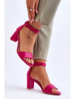 Dámské Sandály Na Podpatku Fuchsie model 21618211 - EVENTO Dámské Sandály Na Podpatku Fuchsie model 21618211 - EVENTO