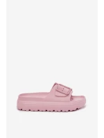 Dámské Pěnové Sandały Na Platformě S Přezkou Růžové Viasara Dámské Pěnové Sandały Na Platformě S Přezkou Růžové Viasara