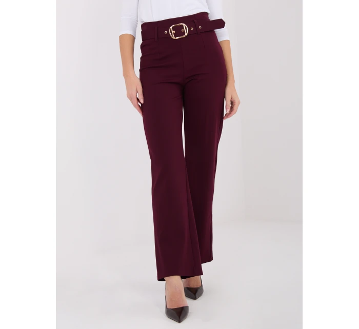Spodnie IT SP model 21782350 bordowy - FPrice Spodnie IT SP model 21782350 bordowy - FPrice