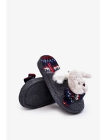 Dětské pantofle se silnou podrážkou s medvídkem Grey Dasca