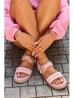 Dámské sandály na platformě Big Star růžové