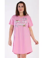 Dámská noční košile s krátkým rukávem model 20262796 - Vienetta Dámská noční košile s krátkým rukávem model 20262796 - Vienetta