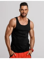 Pánské tílko bez potisku černé FashionStreet RX3495