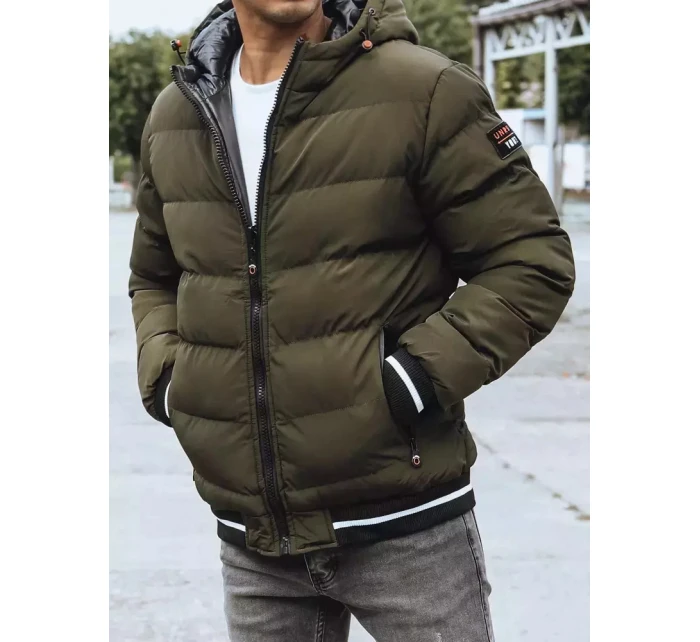 Pánská oboustranná zimní bunda zelená FashionStreet TX4199