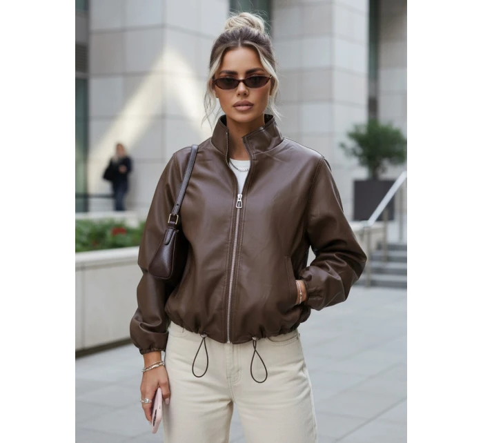 Kurtka damska skórzana brązowa model 22038476 - FashionStreet