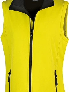 Result R 232F Dámská 2-vrstvá softshell vesta "Printable" 30.232F yellow/black