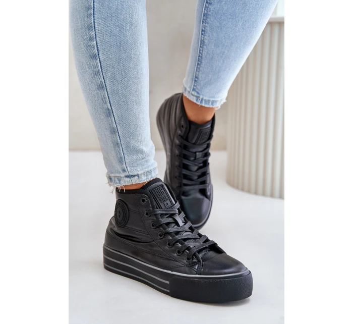 Zateplené dámské tenisky na platformě OO274A471 černé Zateplené dámské tenisky na platformě OO274A471 černé