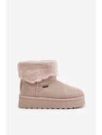 Sněhule na platformě s kožíškem Big Star model 21676120 Světle béžové - Big Star Shoes Sněhule na platformě s kožíškem Big Star model 21676120 Světle béžové - Big Star Shoes