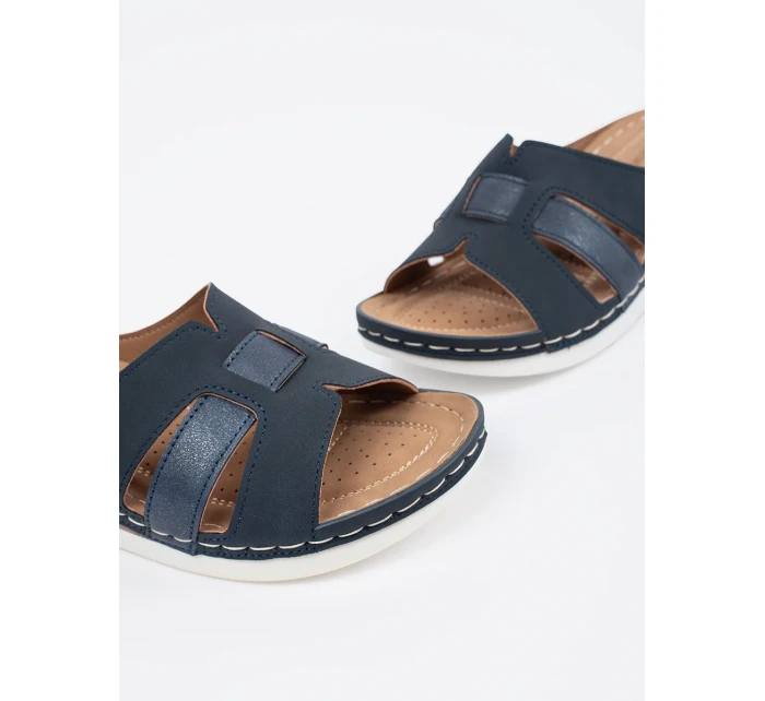 Výborné  nazouváky modré dámské na klínku