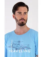 Pánské pyžamo bermudy Letadlo