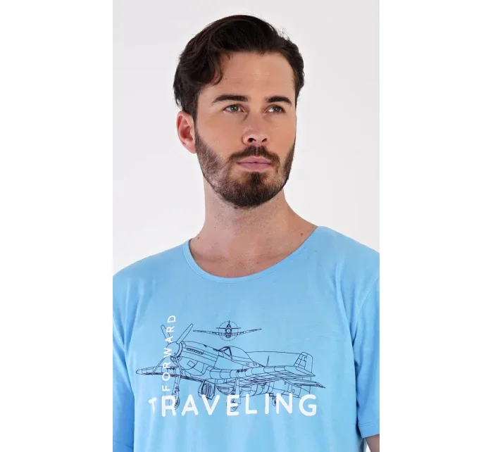 Pánské pyžamo bermudy Letadlo