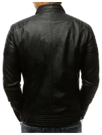 Pánská kožená bunda černá Dstreet TX3265