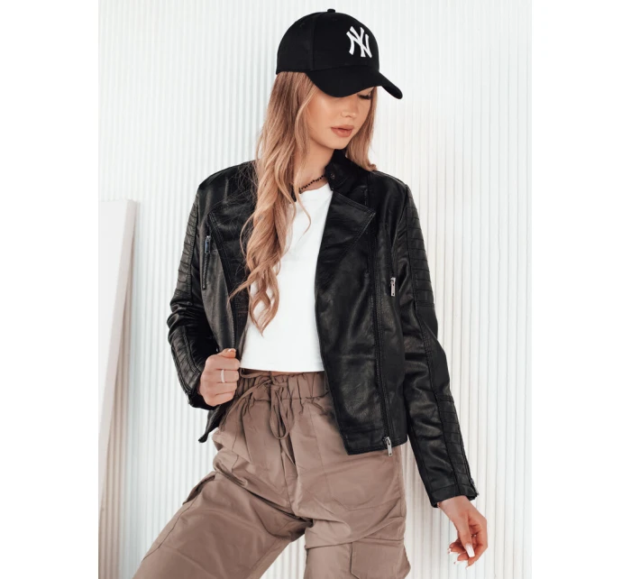 Dámská kožená bunda black Dstreet model 21974141 - FashionStreet