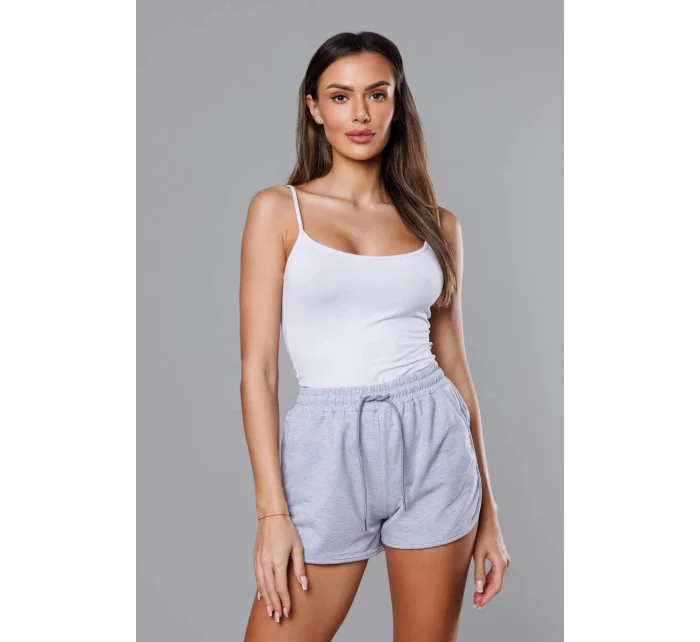 Šedé dámské sportovní šortky model 18369421 - J.STYLE Šedé dámské sportovní šortky model 18369421 - J.STYLE
