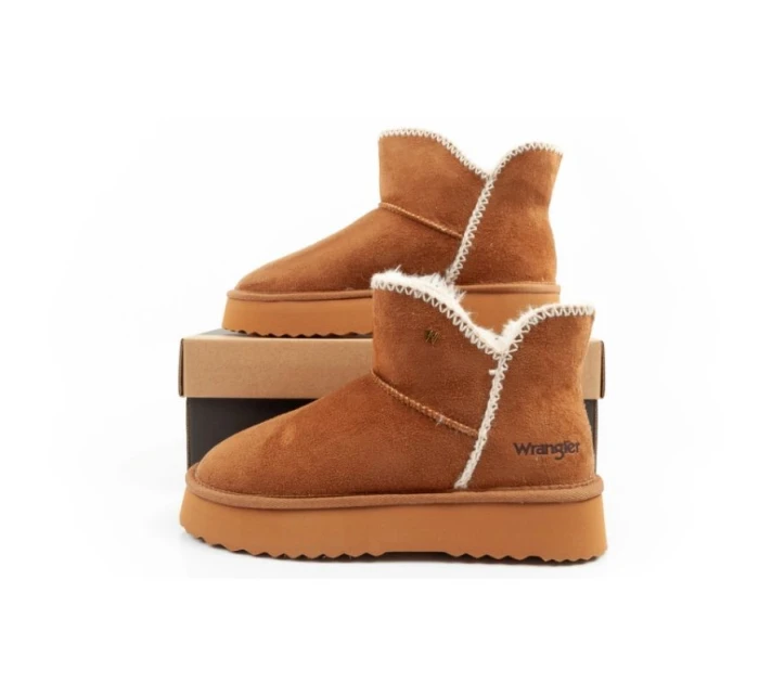 Wrangler Elsa zimní kotníkové boty zateplené pohodlné módní hnědé Wrangler Elsa zimní kotníkové boty zateplené pohodlné módní hnědé