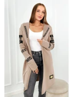 Rukávník s nápisem tmavě béžová Rukávník s nápisem tmavě béžová