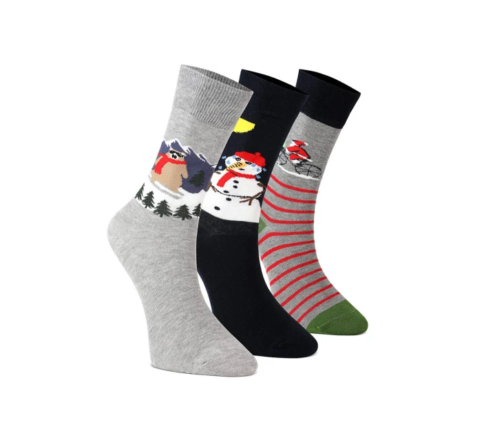 Vánoční unisex ponožky na – set 3 mix barev model 21772716 - K-Fashion Vánoční unisex ponožky na – set 3 mix barev model 21772716 - K-Fashion