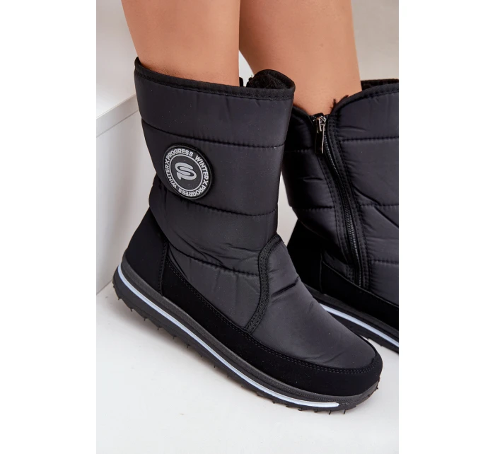 Dámské sněhule se zipem Progress model 21602451 Černé - Boto