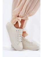 Dámské Tenisky Z Eko Kůže Big Star RR274A297 Světle Béžové Dámské Tenisky Z Eko Kůže Big Star RR274A297 Světle Béžové