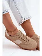 Dámské tenisky z umělé semišové kůže Big Star model 22185500 Béžové - Big Star Shoes Dámské tenisky z umělé semišové kůže Big Star model 22185500 Béžové - Big Star Shoes