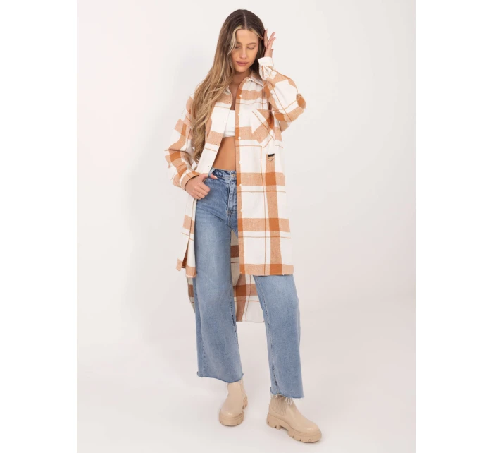 Koszula EM KS model 22087360 camelowy - FPrice Koszula EM KS model 22087360 camelowy - FPrice