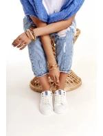 Dámské módní tenisky Big Star - bílá/tmavě modrá Dámské módní tenisky Big Star - bílá/tmavě modrá