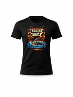 Pánské bavlněné tričko s potiskem - STRÁŽCE GAUČE - černé Pánské bavlněné tričko s potiskem - STRÁŽCE GAUČE - černé