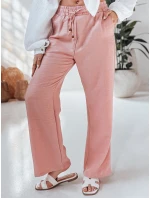 Dámské látkové kalhoty LINESSA růžové FashionStreet UY2645