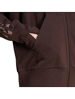 Dámská mikina adidas Seasonal Essentials Animal Print 3-Stripes Full-Zip Hooded, hnědá, KV9299 Dámská mikina adidas Seasonal Essentials Animal Print 3-Stripes Full-Zip Hooded, hnědá, KV9299