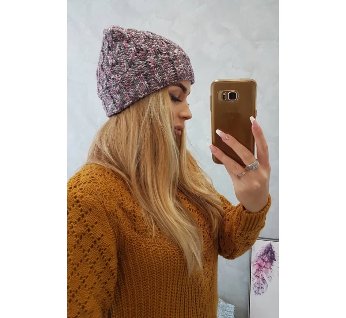 Dámská čepice Eliza K205 dark pink+graphite Dámská čepice Eliza K205 dark pink+graphite