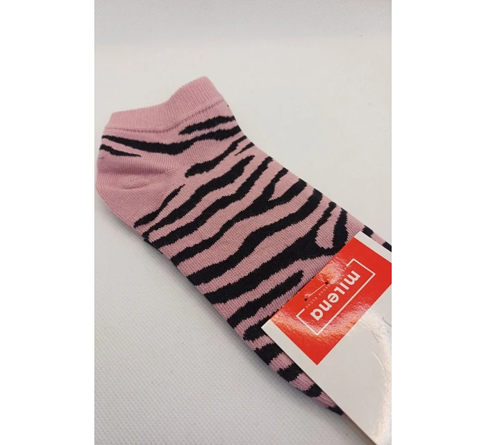 Dětské model 22044989 Kotníkové Ponožky Zebra Růžové - Milena