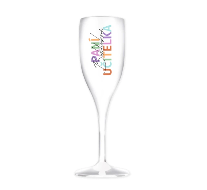 Personalizovaná nerozbitná prosecco sklenice pro paní učitelku/pana učitele