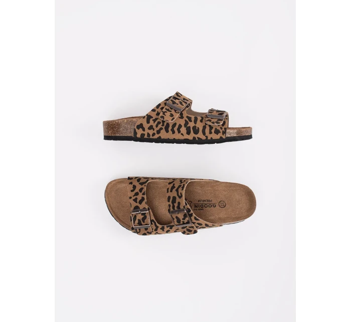 Stylové nazouváky dámské se zvířecím motivem na plochém podpatku Stylové nazouváky dámské se zvířecím motivem na plochém podpatku