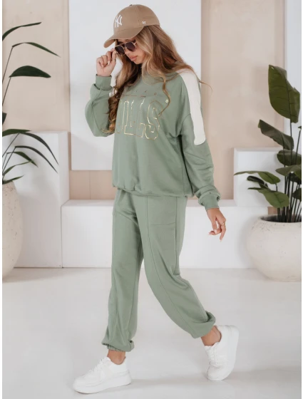 Dámská tepláková souprava BULLS light green FashionStreet AY0899 Dámská tepláková souprava BULLS light green FashionStreet AY0899