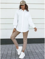 Dámské voskované kalhoty béžové se šňůrkou Dstreet model 21980116 - FashionStreet