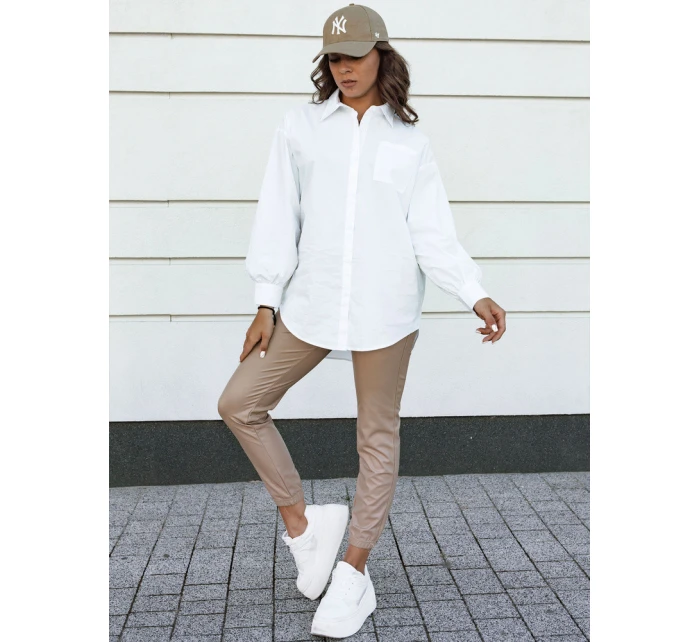 Dámské voskované kalhoty béžové se šňůrkou Dstreet model 21980116 - FashionStreet