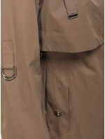 Dámská přechodná bunda parka tmavě béžová FashionStreet TY5558 Dámská přechodná bunda parka tmavě béžová FashionStreet TY5558