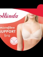 Podprsenka s kosticí SUPPORT BRA - BELLINDA - černá