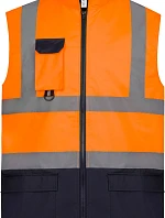Yoko HV 005 Hi-Vis polstrovaná vesta 79.V005 hi vis orange/navy